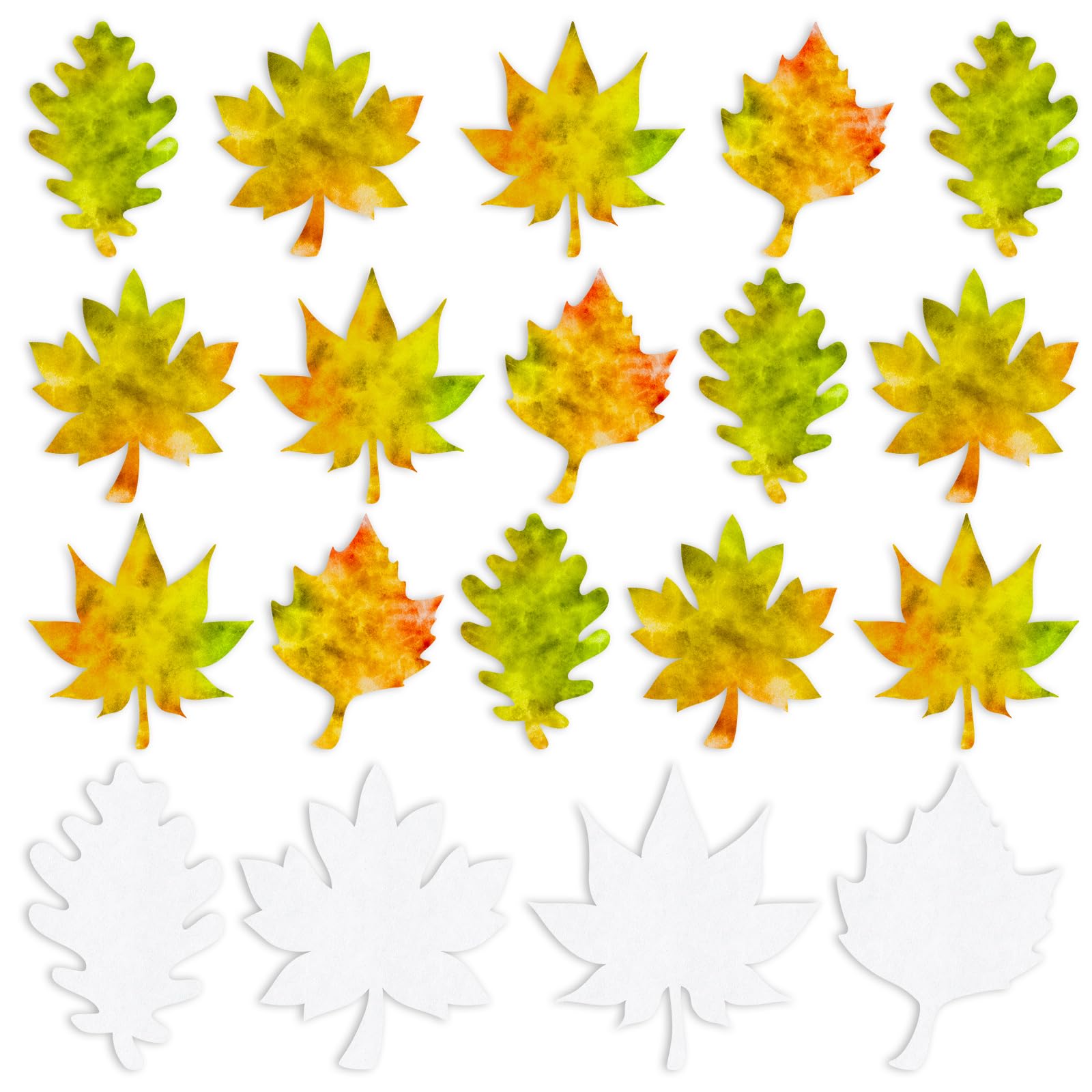 Watersay 100 hojas de papel difusoras de color, hojas de arce otoñales para manualidades con acuarela, decoración de tablones de anuncios para aulas, manualidades otoñales, 4 estilos