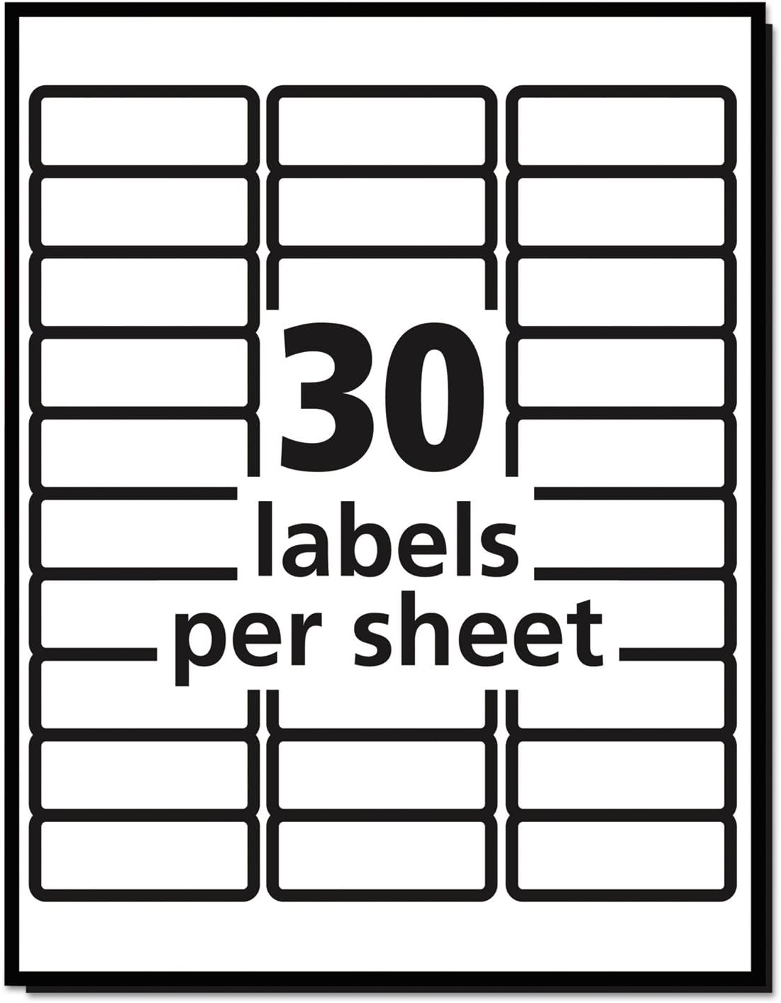 Avery Easy Peel White Mailing Labels for Laser Printers, 1 x 2.62 Inch, Box of 3000 Labels (5160), 2-Pack