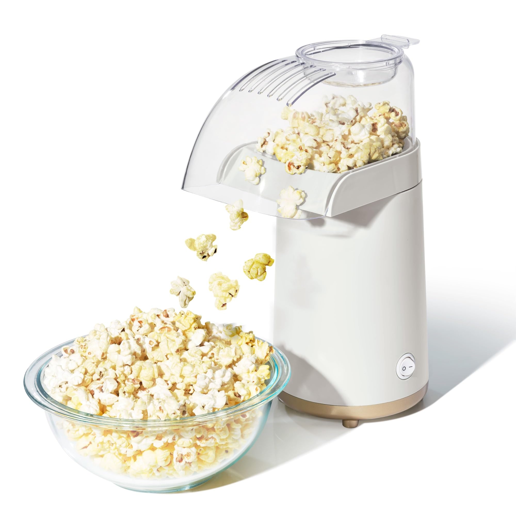 OLAQLLD 16 Cup Hot Air Electric Popcorn Maker (Color : White Icing) Product Image 1