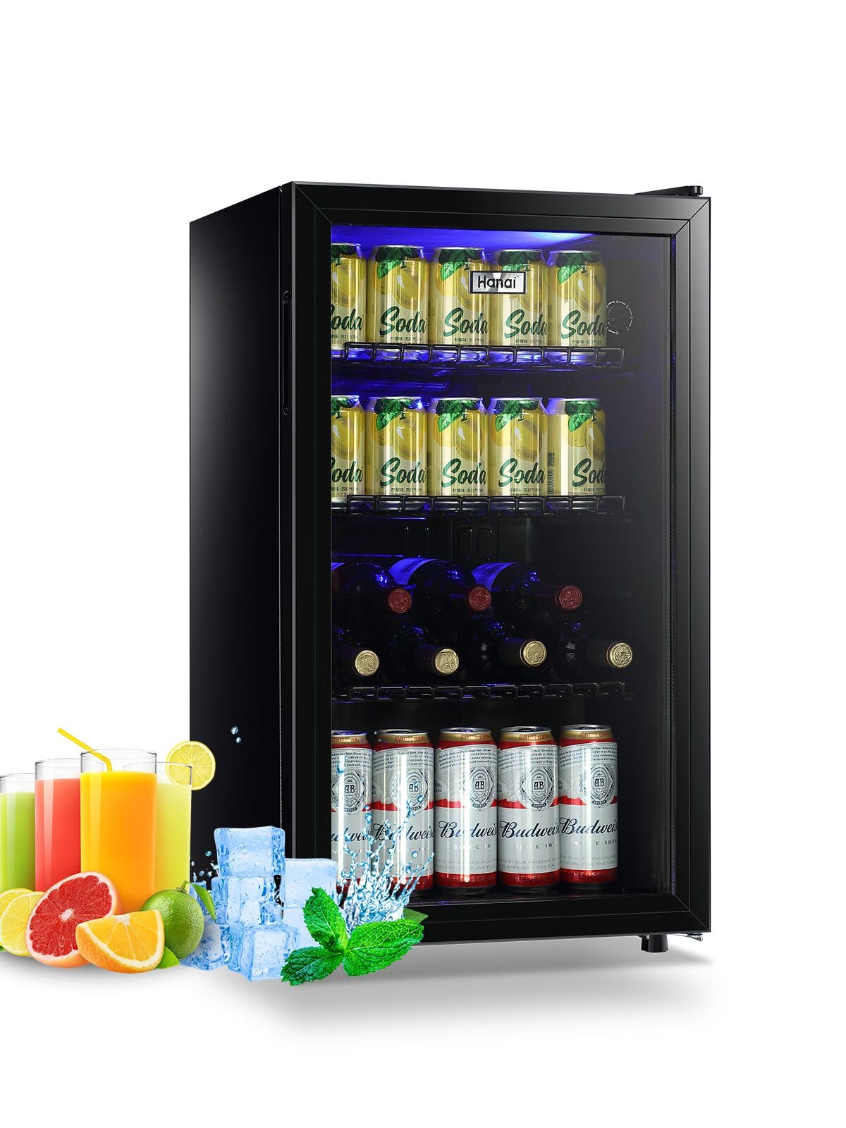 WANAI BC-98E 3.2 cu ft Wine Cooler Blue