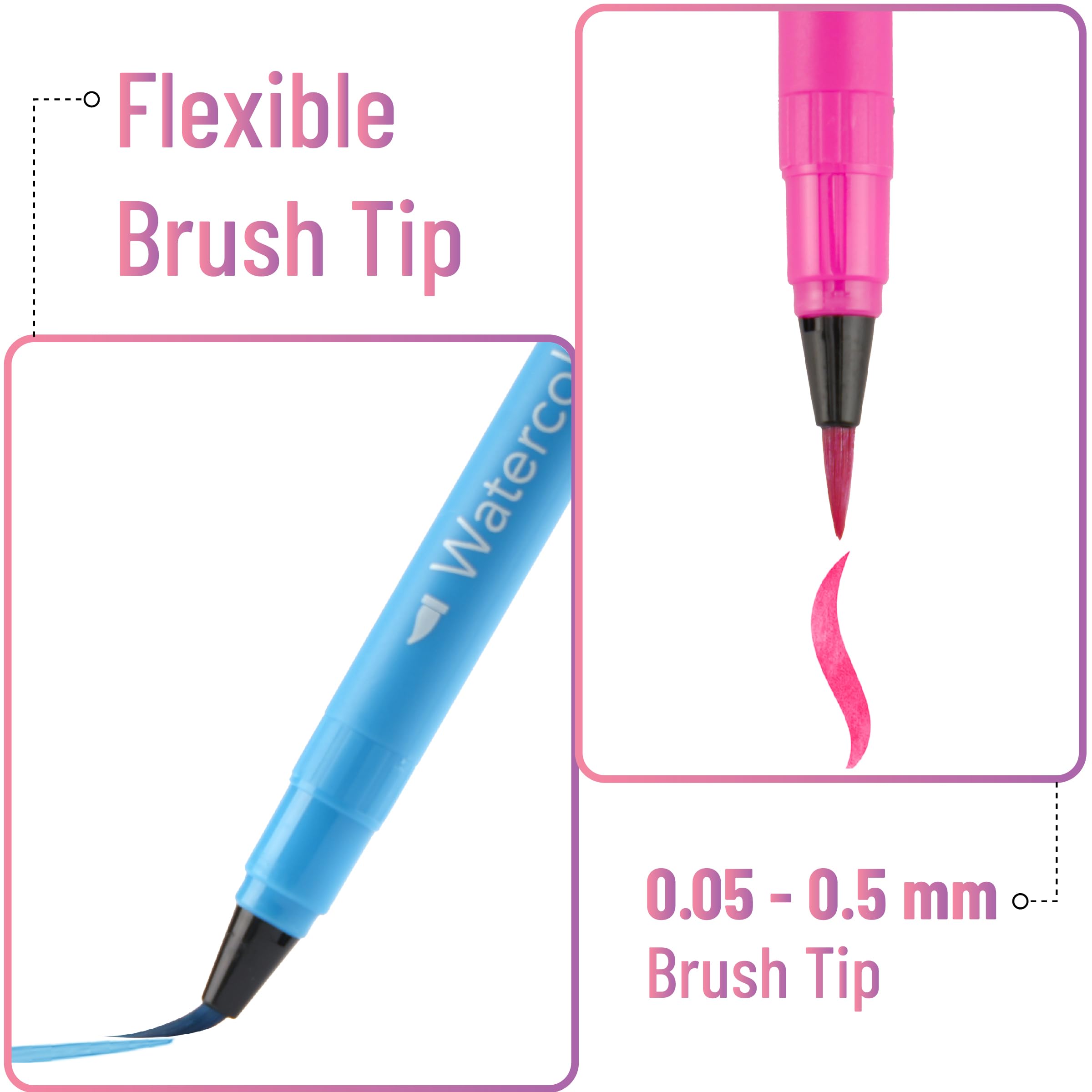 Mr. Pen Watercolor Brush Pens - 36 Colors -3 Mr. Pen Watercolor Brush Pens - 36 Colors -3