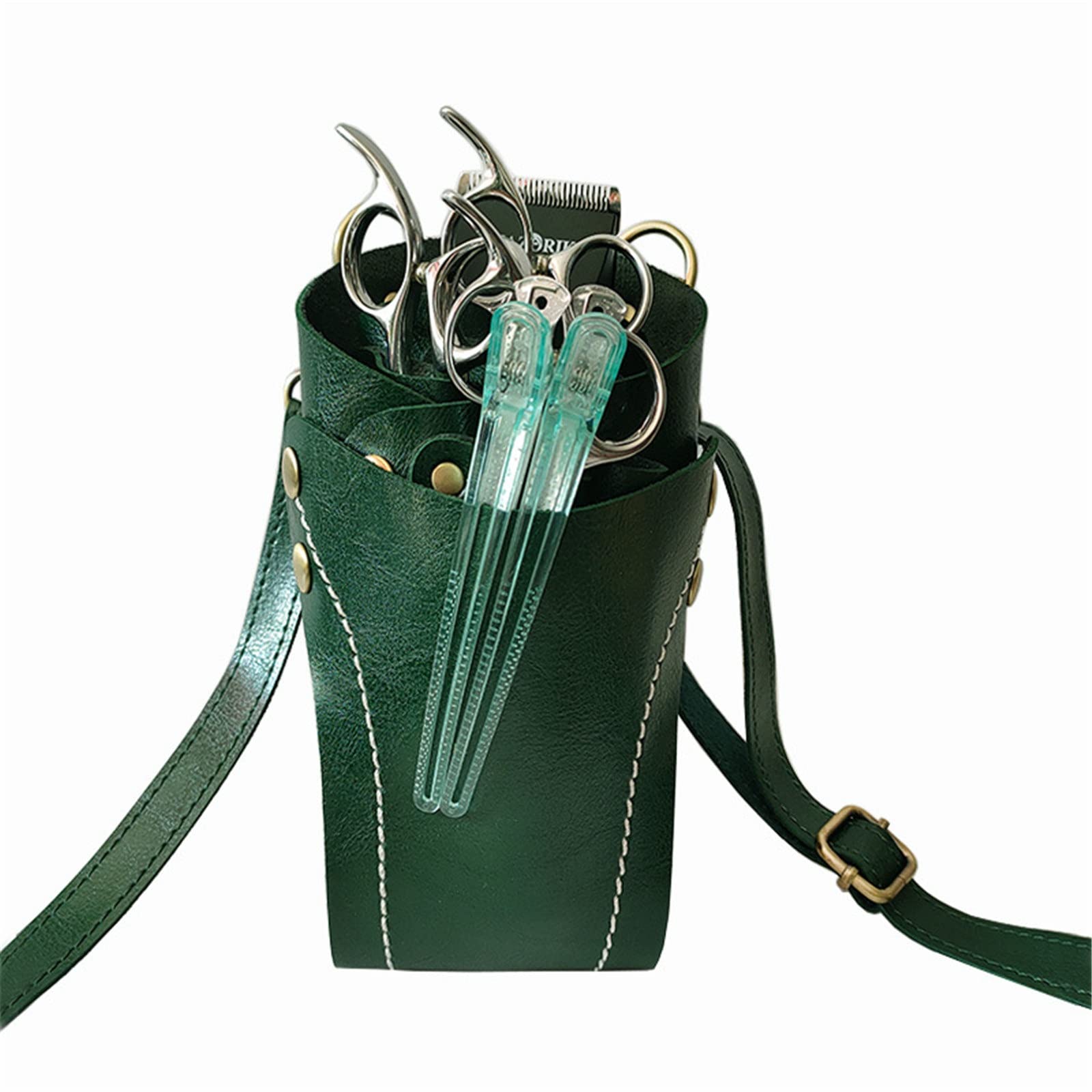 FDEFIRTFG Hairdressing Tool Belt Bag, Hip Holster Pouch for Hairdressers(Green)