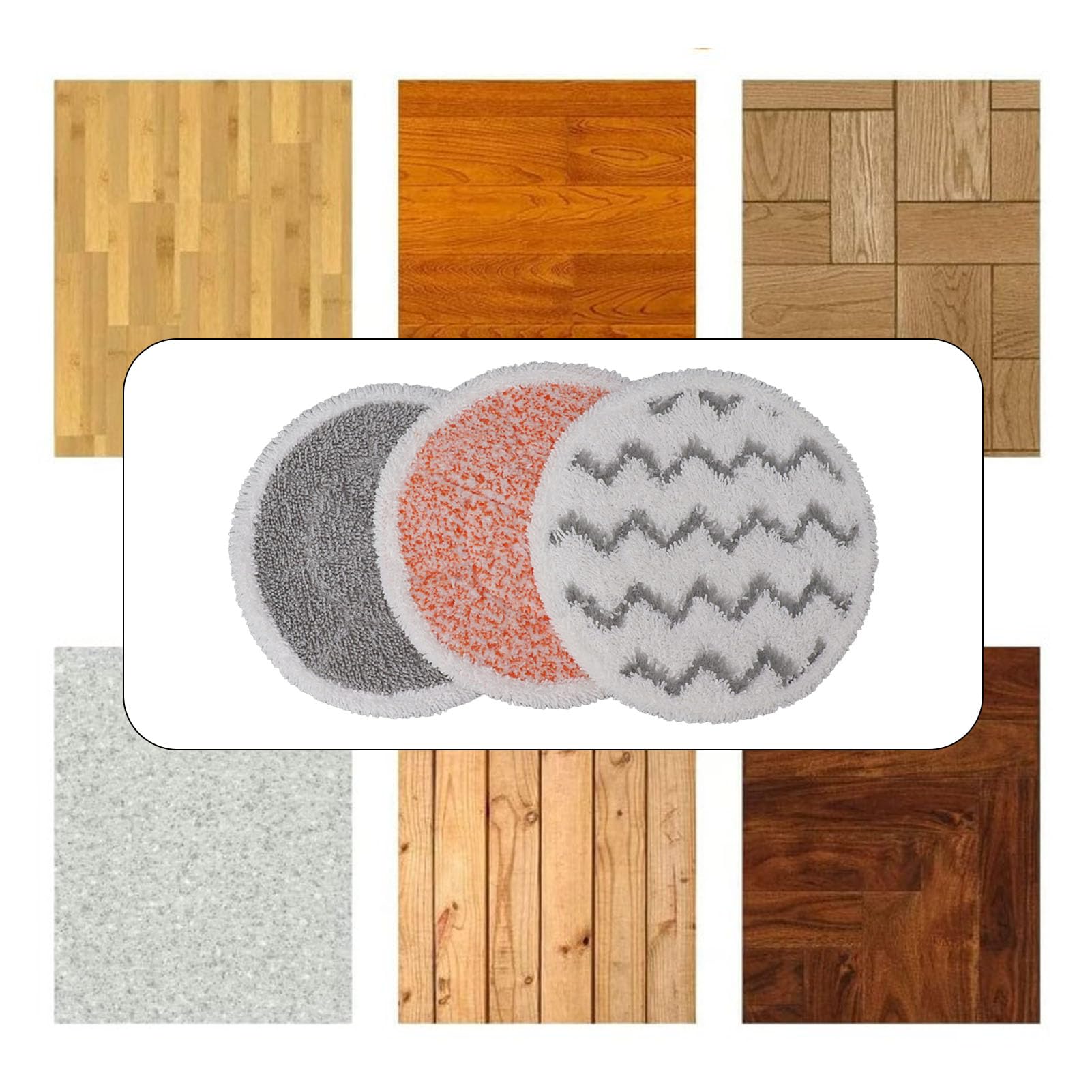 6 Pezzi di Ricambio a Vapore 6 Pezzi di Ricambio per Mop a Vapore per Mop a Vapore per S7000 S7001 T2 T21 U6002 Serie Steam Scrub all in One Steam Floor Mop Pastiglie di