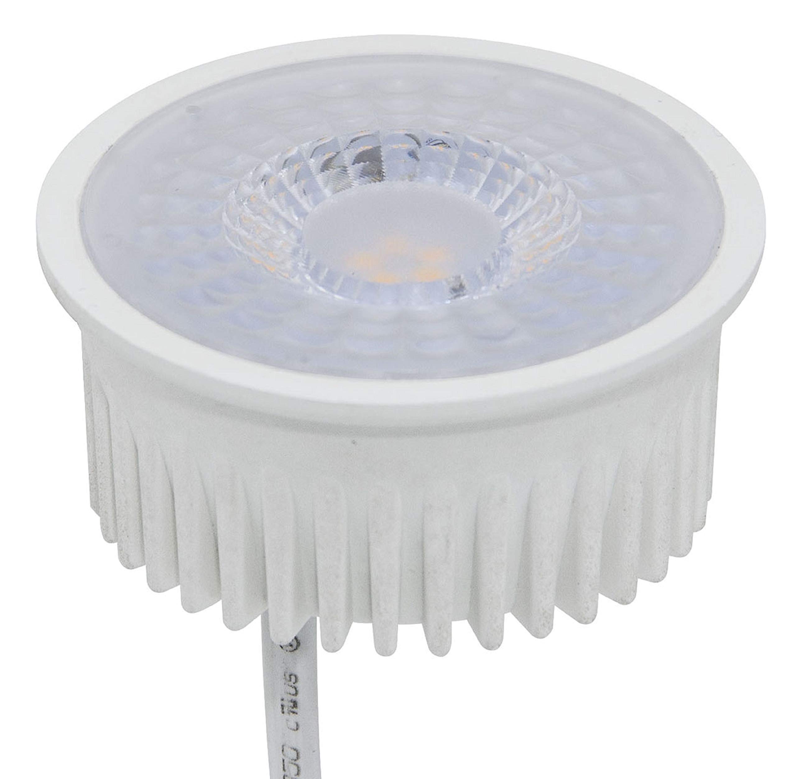 Trango 10er Pack MOCOBSD-10 dimmbar LED Modul Ultra Flach H: 23mm - 3000K warmweiß zum Austauschen GU10 & MR16 Halogen Leuchtmittel für Einbauleuchten, Deckenstrahler, Einbaustrahler, Deckenleuchte