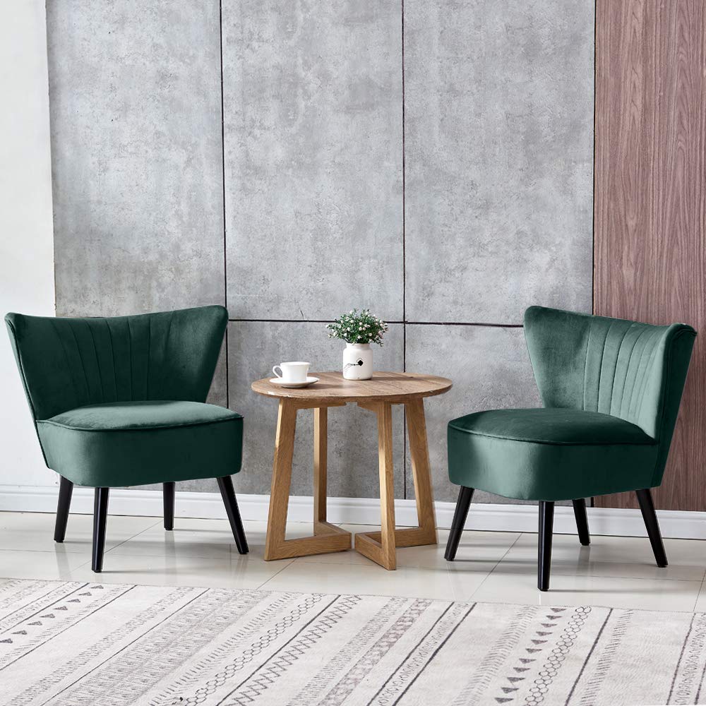 Buy Green Living Room Chair Decor Sofa Side Chairs Set of 2 with Soft