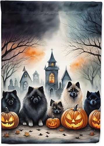 Miniatura 202 de Caroline's Treasures DAC2011GF - Bandera decorativa para jardín de Halloween con diseño de beagle para jardín, jardín, jardín, jardín, multicolor