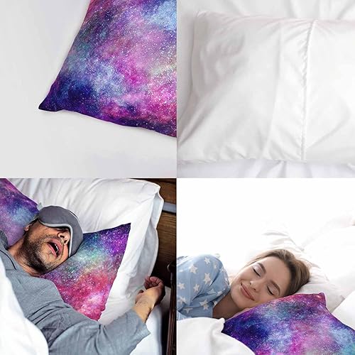 Miniatura 4 de AOYEGO Funda de almohada con diseño de galaxia, nebulosa espacial, universo, racimo, funda de almohada para dormitorio, sala de estar, sofá, tamaño