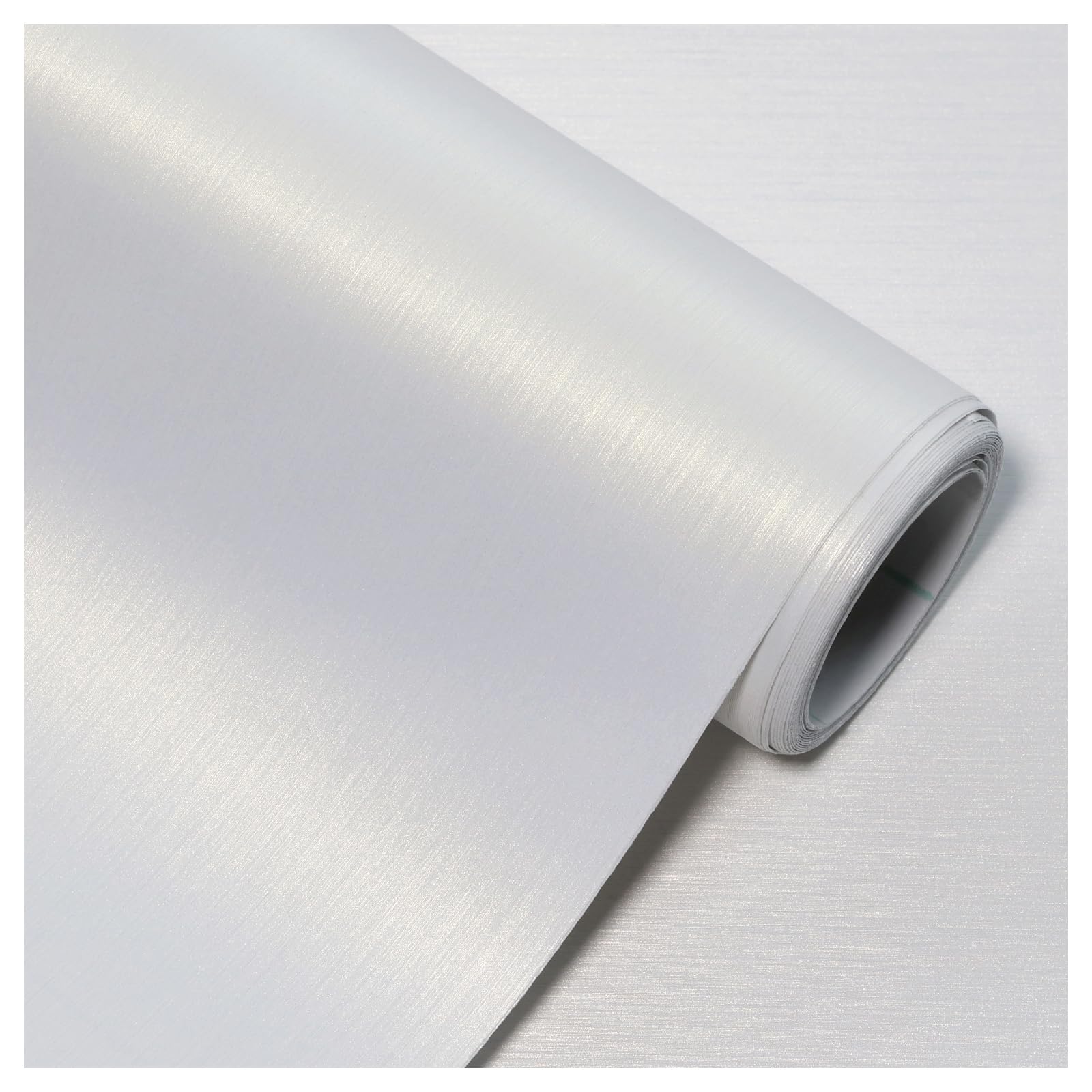 Pearl White Peel and Stick Wallpaper 15.7"×1180" Metallic Textured Contact Paper Modern Waterproof Wallpapers Removable Self Adhesive Vinyl DIY Decor