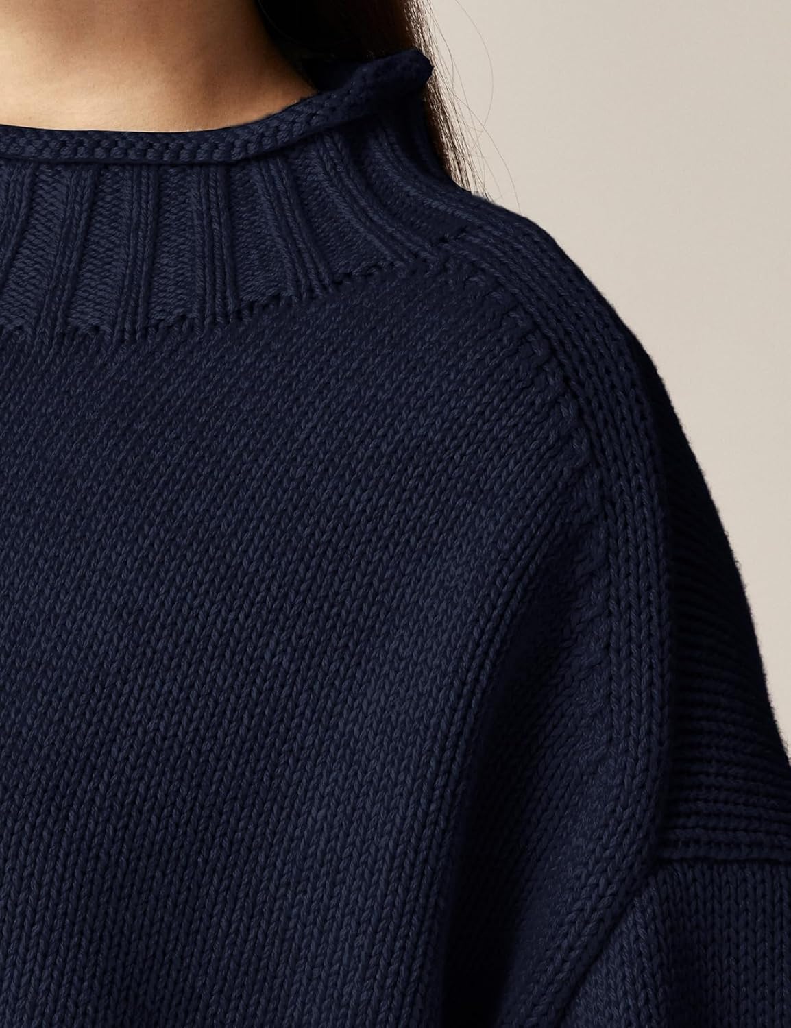 Yimoon Womens Oversized Rollneck Sweater Casual Cable Knit Long Sleeve Chunky Pullover Sweater Fall Winter Knitwear 2026 - Image 6