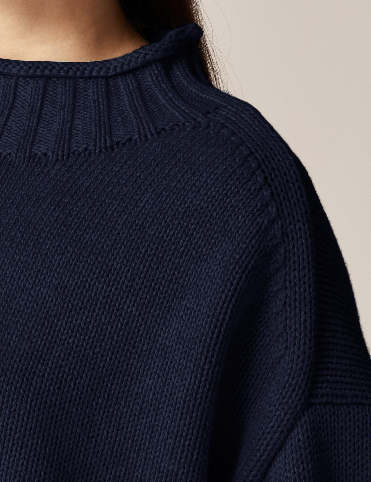 Yimoon übergroße Rollneck Pullover Alltag Kabel gestrickt Langarm Dicke Pullover Pullover Pullover Herbst Winter gestrickte Kleidung 2026