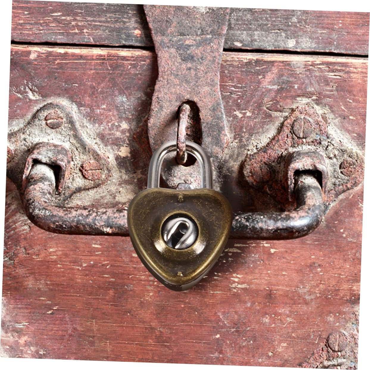 300pcs Heart-Shaped Padlock Key Archaize Style Lock for Luggage Diary Box Key Lock