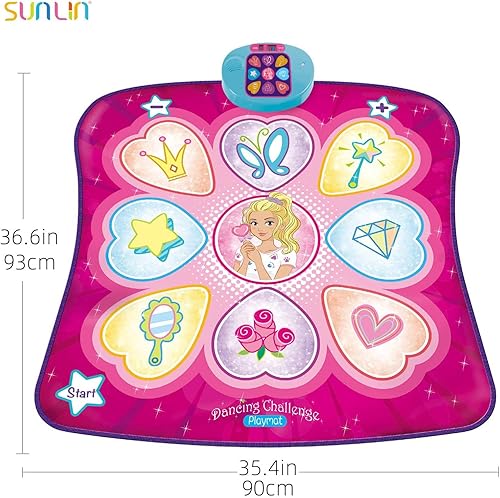 Miniatura 5 de SUNLIN Tapete de Baile - Tapete de Juego de Pasos Rítmicos - Almohadilla de Juguete de Baile con Luces LED, Regalo para Niños y Niñas de 3-12 años
