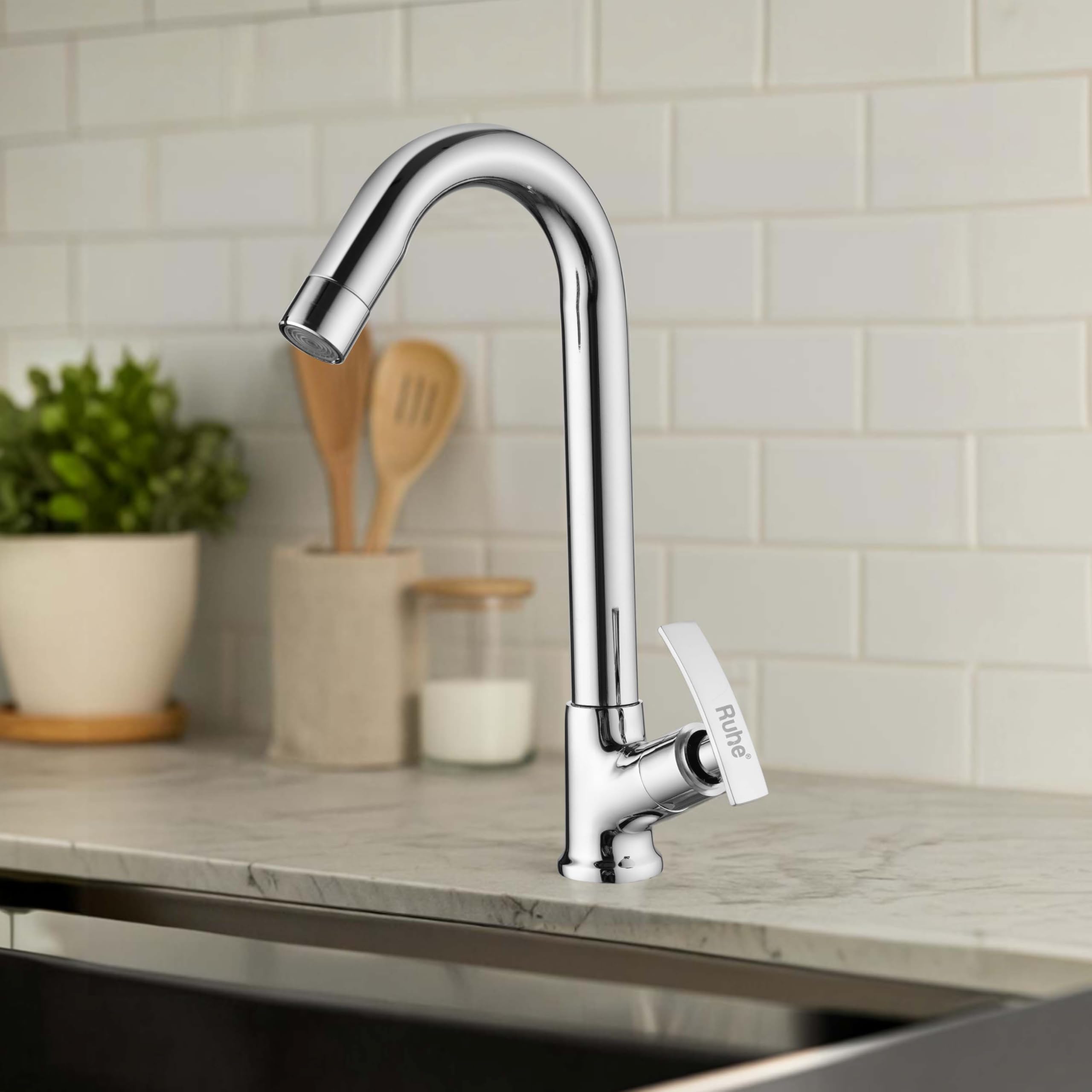 Faucet/Tap | Clarion Swan Neck with Flexible Swivel Spout Faucet/Tap, Table Mount with Chrome Finish for Bathrooms Wash Basins & Kitchen Sinks