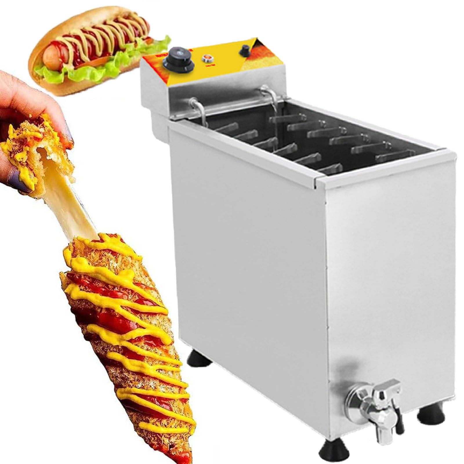 ylpddmm Commercial Deep Fryer,25L Large Capacity Commercial Automatic
