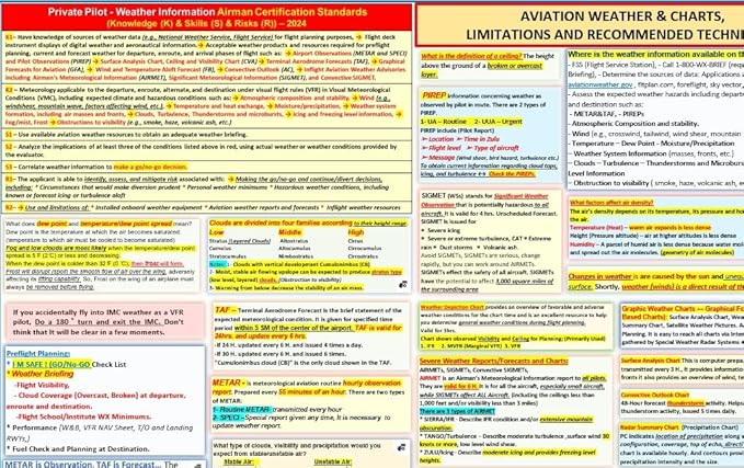Póster de técnicas y limitaciones de clima y cartas aviación miniatura 5