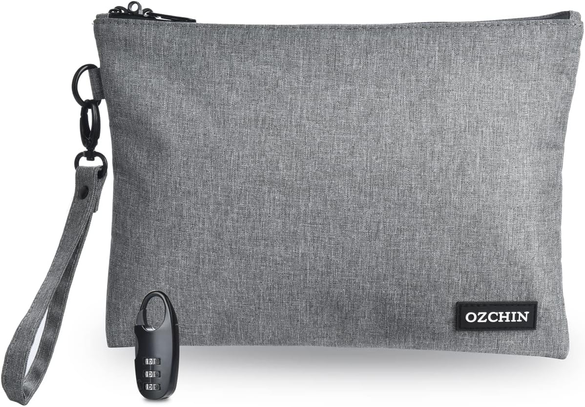 OZCHIN Smell Proof Bags Money Bag Certificates Organizer