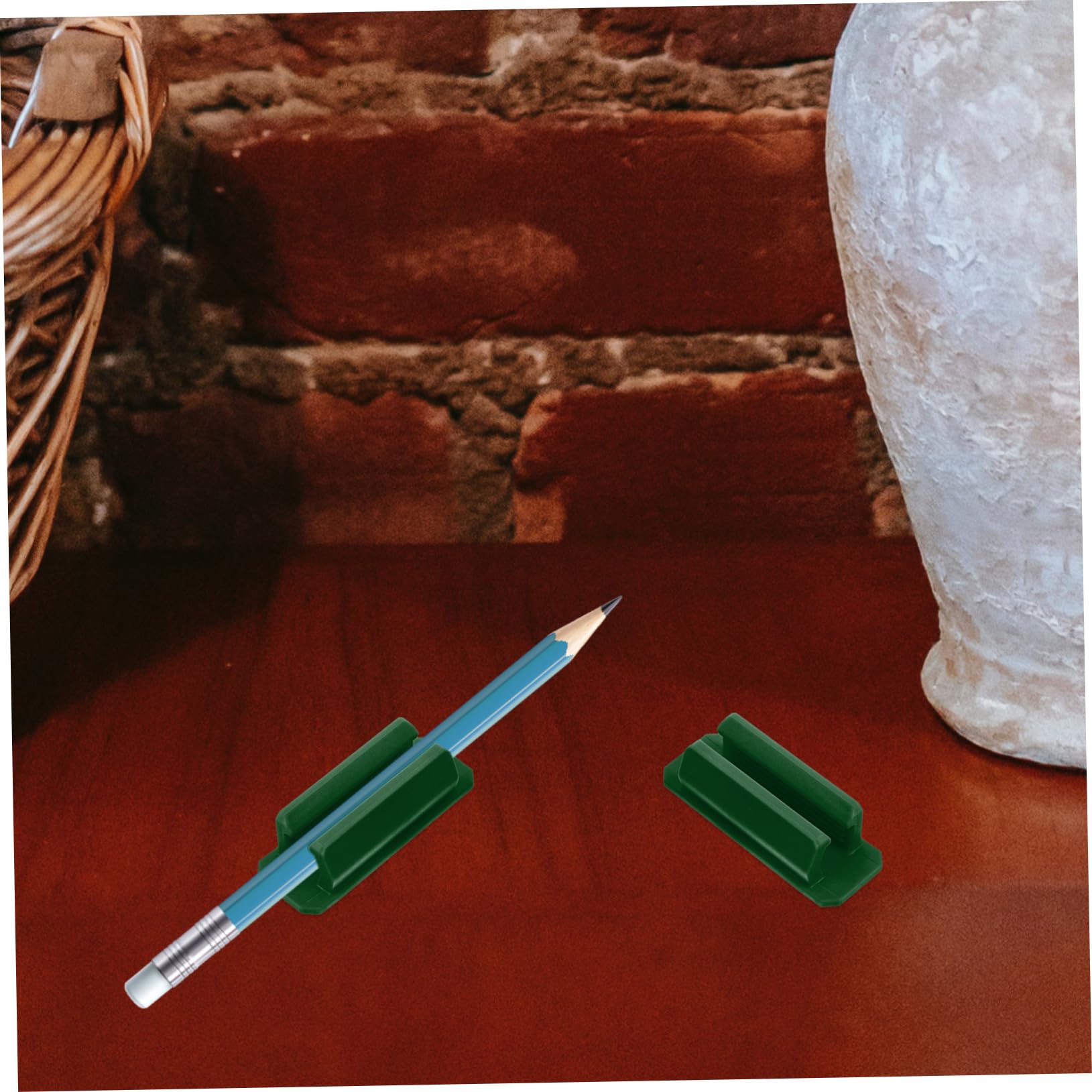 SHINEOFI 4 Sätze Stifthalter Whiteboard Selbstklebende Stiftclips Selbstklebende Haken Weiß Stiftklemme Schreibwaren Stiftbefestigungsclip Büro Bleistiftclip Green Kieselgel 10 Stück * 4