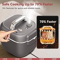 Vista 8 de Olla de presión eléctrica 3QT, olla multifunción compacta de 8 funciones con olla antiadherente de cerámica para saltear, cocinar a presión, cocción