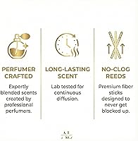 Vista 2 de Difusor de varillas – Difusor de fragancia para el hogar – Varillas difusoras de aceite de 5 onzas – Juego de difusor de baño – Varillas difusoras