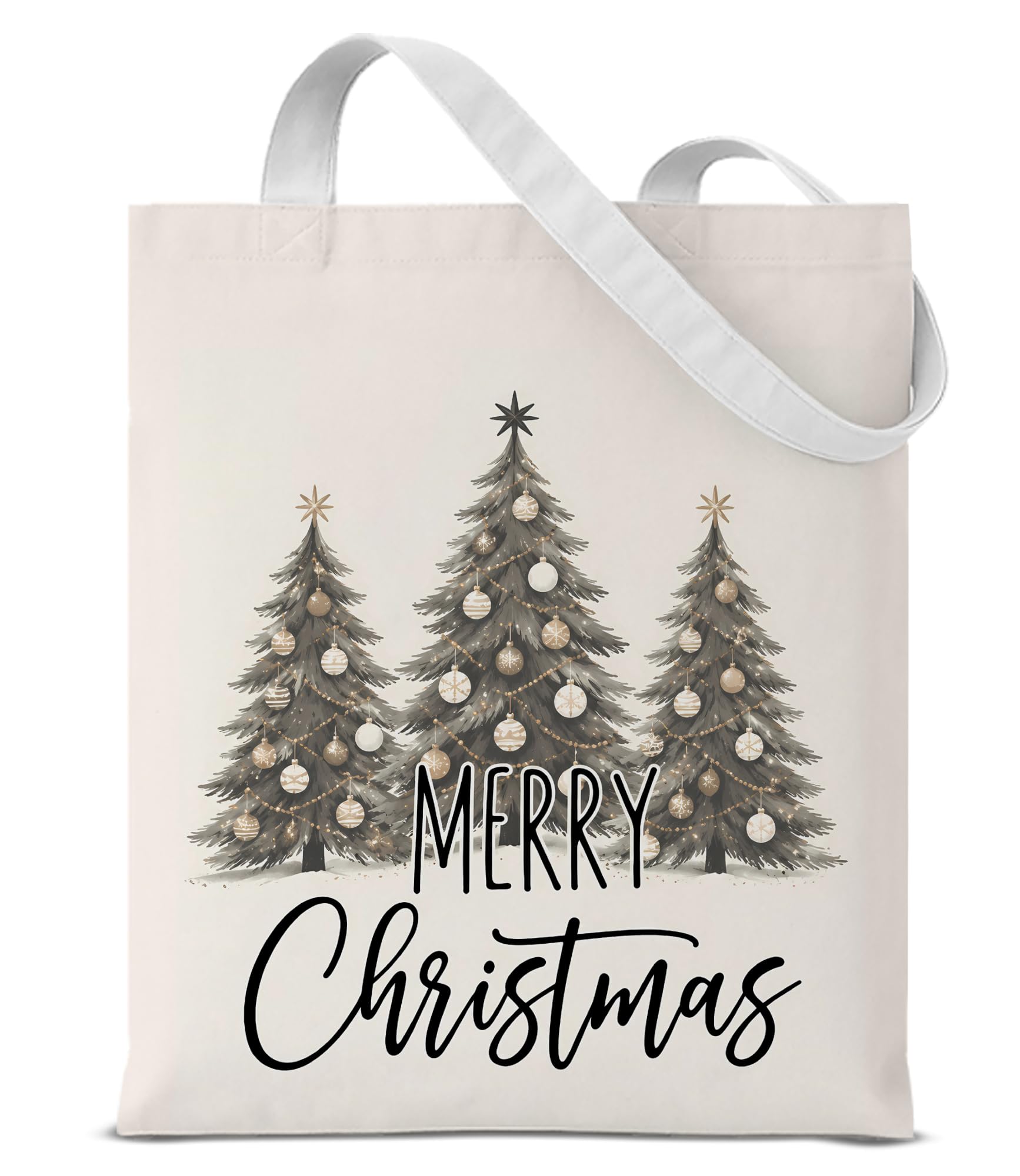 Cute Cat Canvas Tote Bag for Women， Aesthetic Reusable Shoulder Bag for Shopping Travel Work