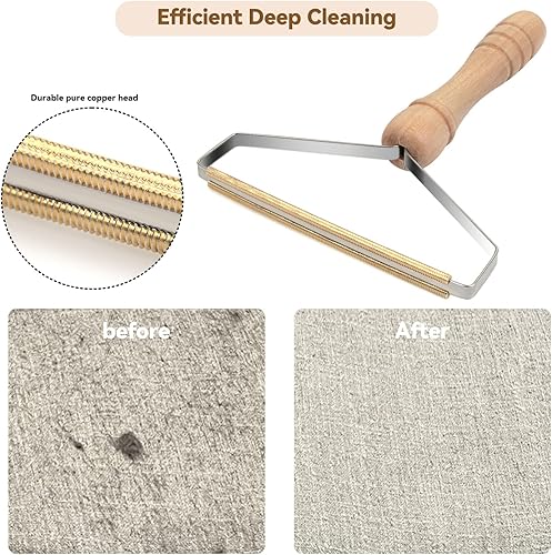 Miniatura 3 de Removedor de pelo de mascotas  Paquete de 4 removedores de pelo de perros y gatos para muebles, removedor de pelusa reutilizable, rastrillo portátil