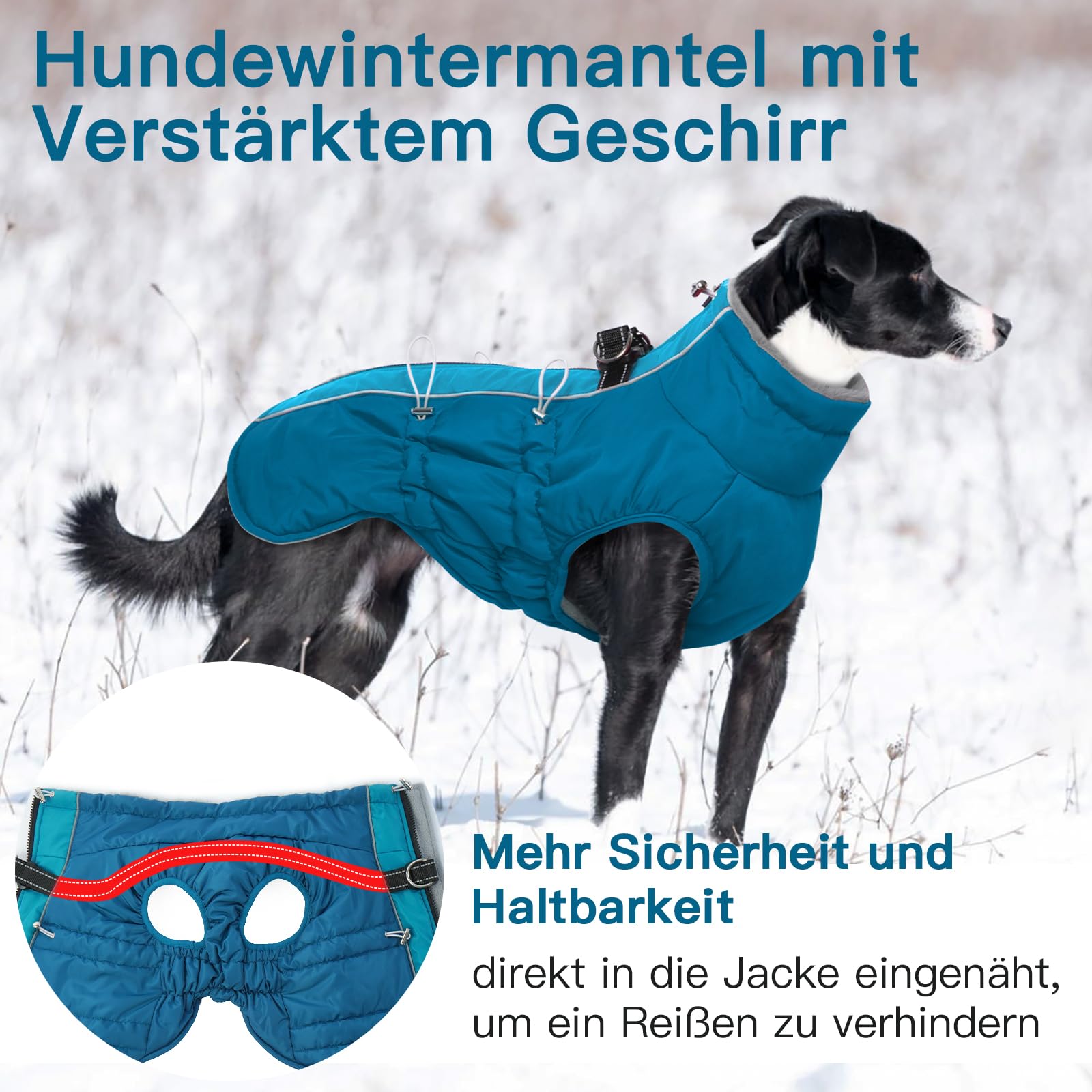 Chaqueta para perros grandes, sin mangas, resistente al agua, abrigo de nieve para perros, abrigo para perros con protección abdominal, cuello de forro polar, abrigo para perros grandes, gran