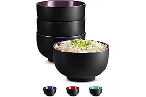 KooK Ramen Bowl Set of 4 - Authentic Japanese-Made Bowls for Ramen,...