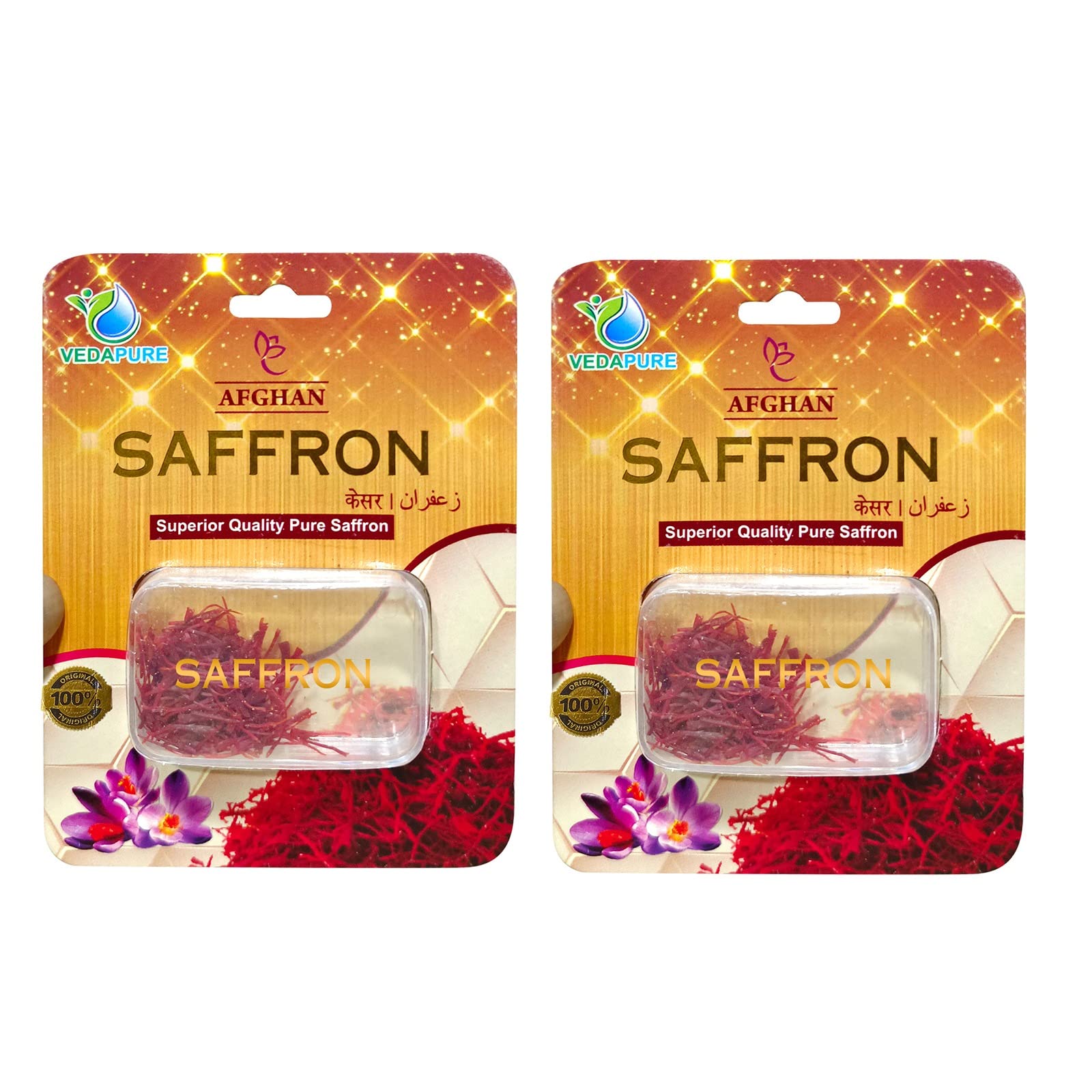 VEDAPURE Saffron | saffron original Afghani | Finest A+ Grade Afghani Kesar For Pregnant Women, Cooking, Tilak &Sweets| Pure Afghani Kesar |1 Gm (Pack of 2) (B08F4CPMX8) Amazon Price History, Amazon Price Tracker