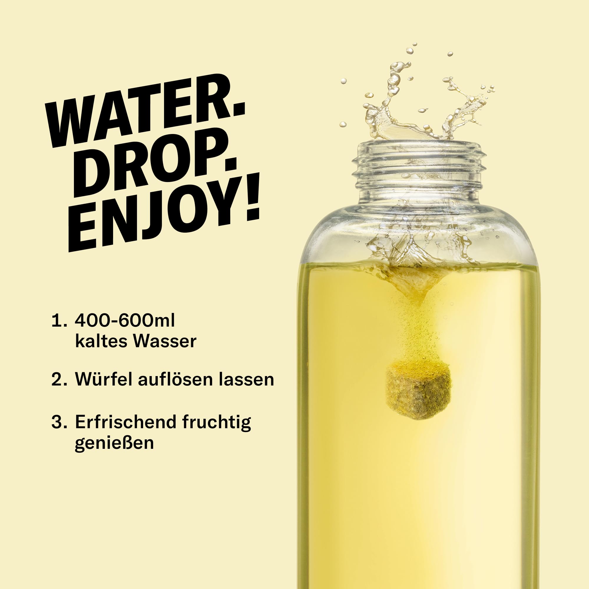 waterdrop® x Ricola – 48 Waterdrop Würfel mit Alpenkräutern & Früchten - Himbeere Melisse, Zitrone Minze, Granatapfel Minze & Zitrone Verbene – Wassergeschmack ohne Zucker mit Vitaminen C, B3, B12