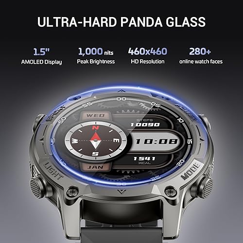 Miniatura 8 de Reloj inteligente AI 2026 con GPS independiente y mapas sin conexión, resistente al agua 5 ATM, AMOLED de 1.43 pulgadas, batería de 21 días, 178