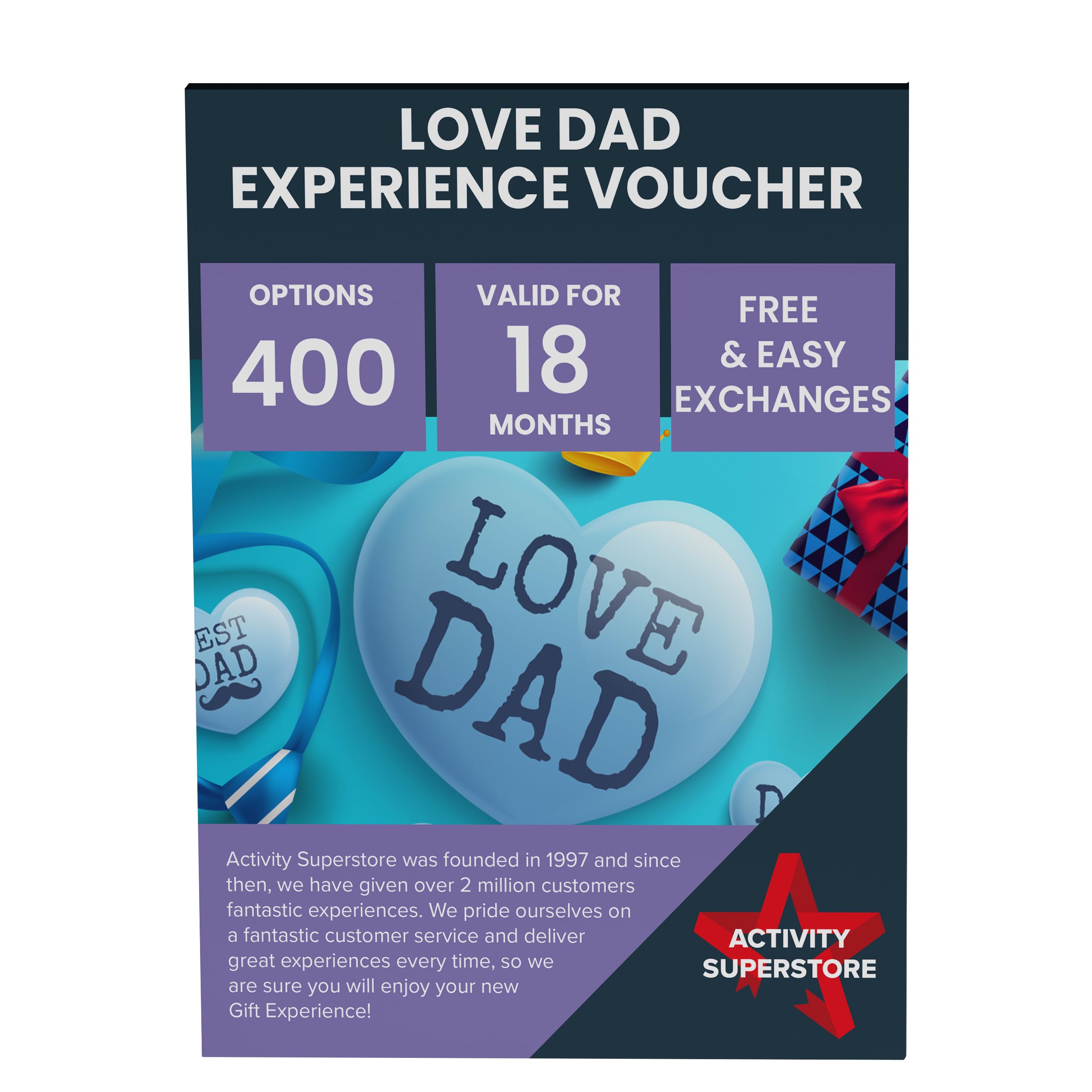 Activity Superstore Love Dad Experience Day Voucher, Choose from 400 Options, Driving experiences, Adventure days