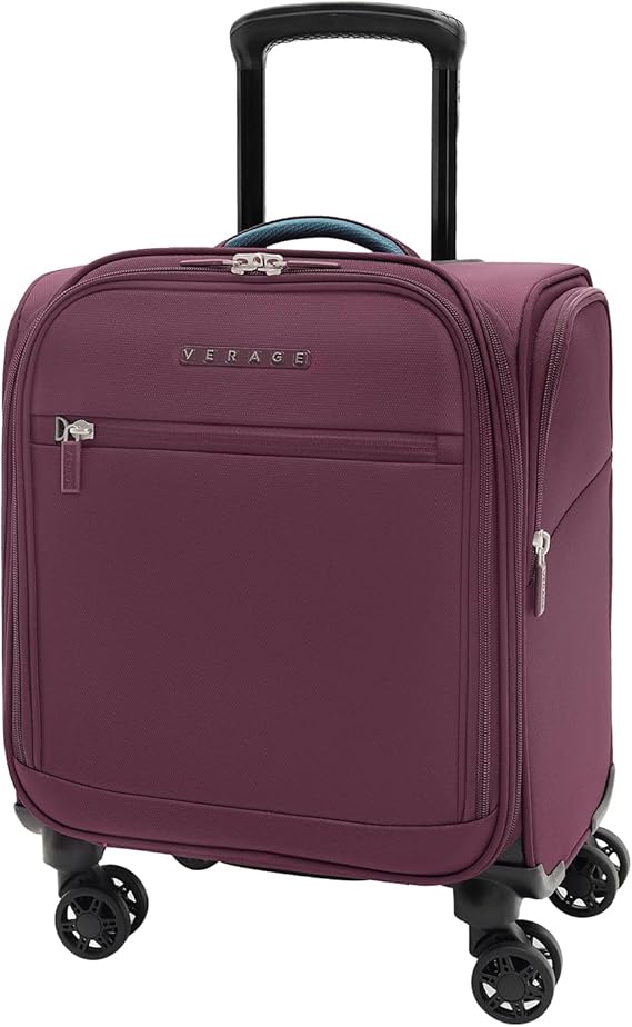Verage Underseat Carry On Luggage with Wheels & USB Port,14 inch Wheeled Spinner Bag Carry-on Luggages for Airlines, Lightweight Suitcase Men Women, Pilots and Crew (14.5-Inch Plus Underseat Pro)