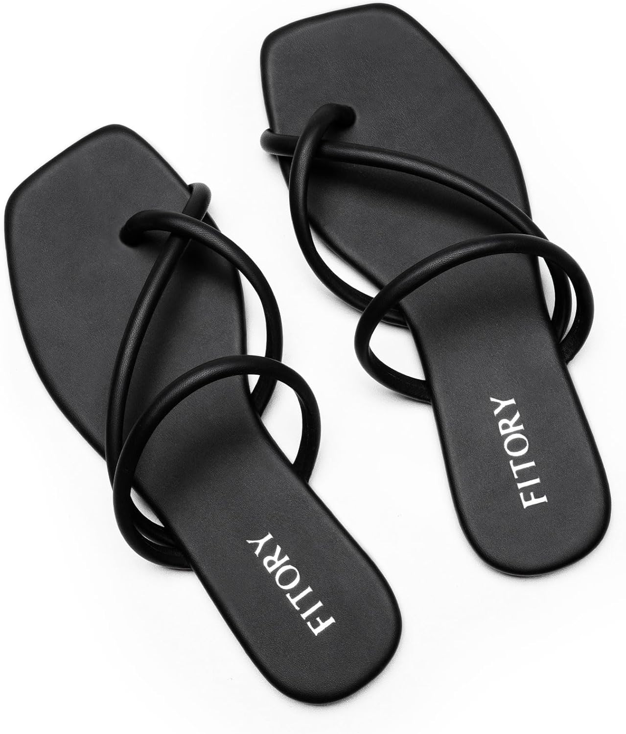 FITORY Women’s Slide Sandals Flat Flip Flops with Cross Strap Thongs for Summer Size 6-11