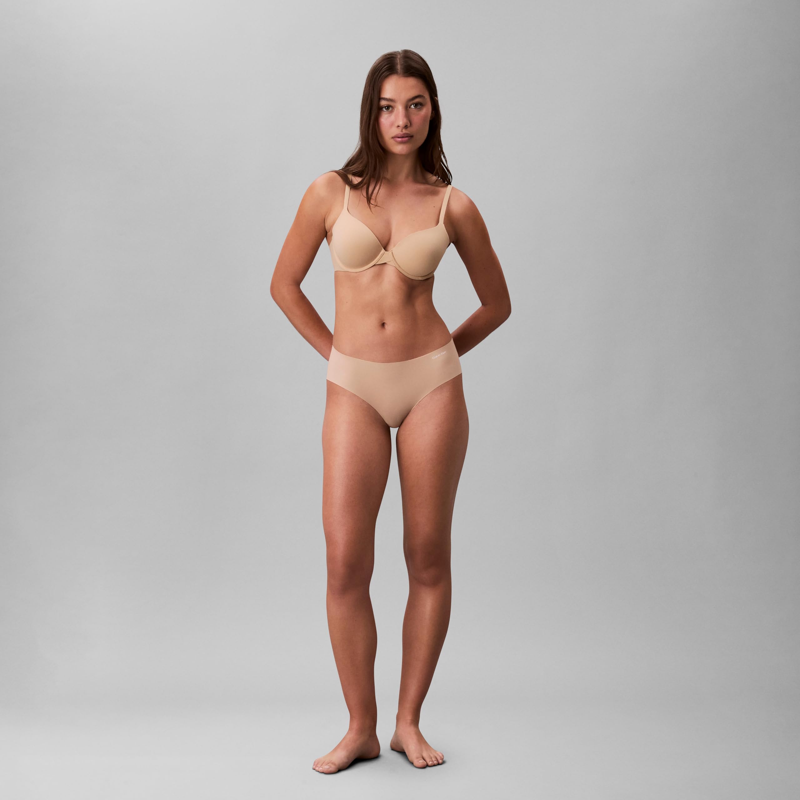 Calvin Klein Invisibles Hipster damskie majtki wielopakowe, jasny karmelowy 5, mały, Jasny karmel 5, S