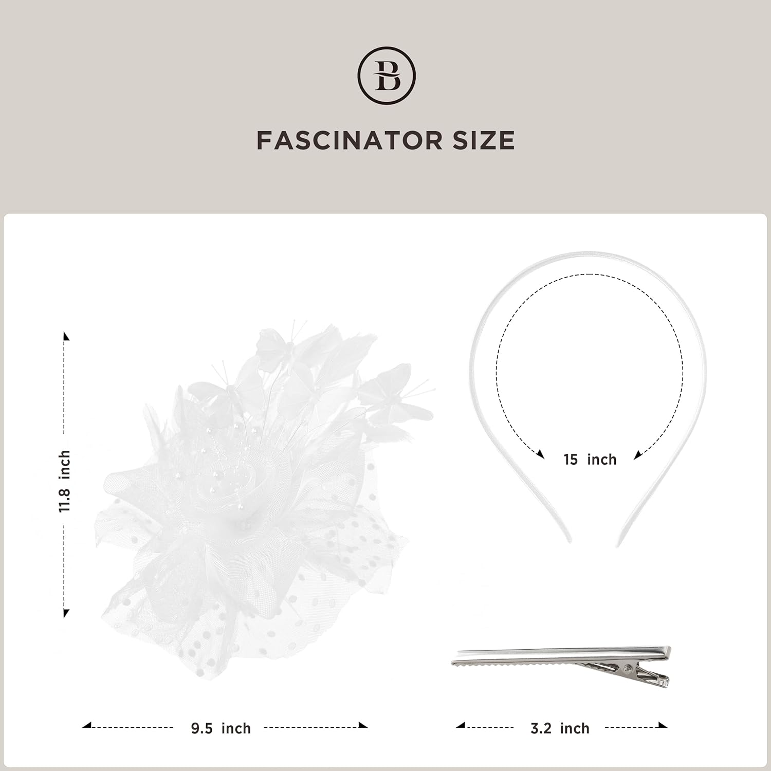 BABEYOND Fascinator Hats for Women - Tea Party Kentucky Fascinators Butterfly Headband Derby Wedding Flower Headpiece - Image 7