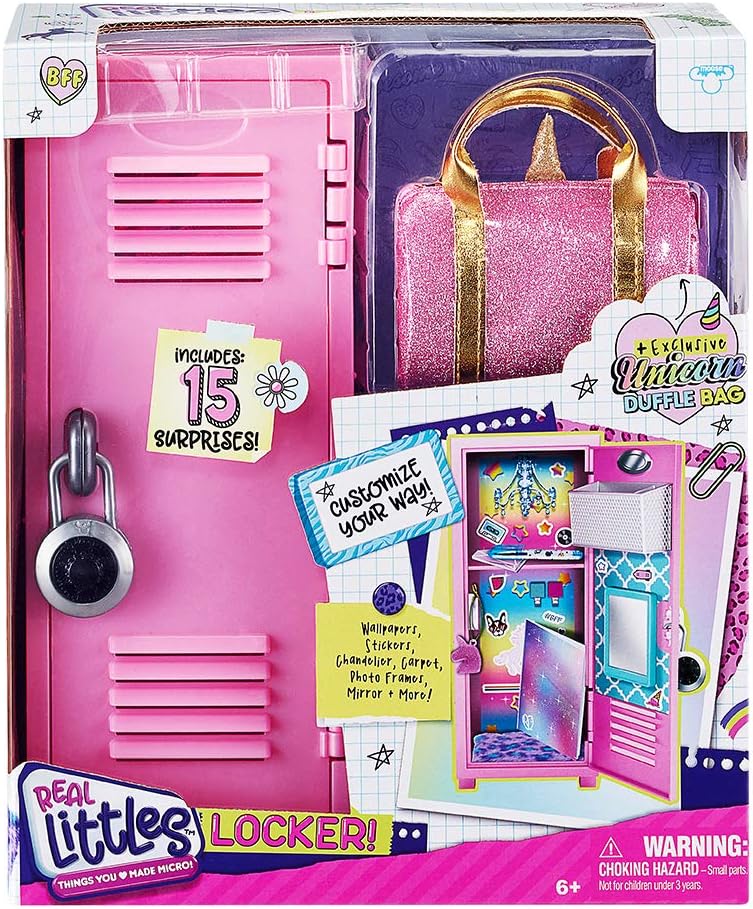 Real Littles Locker with Duffel Bag and 15 Surprises Inside, Multicolor, 4.88 x 4.45 x 11.02 inches