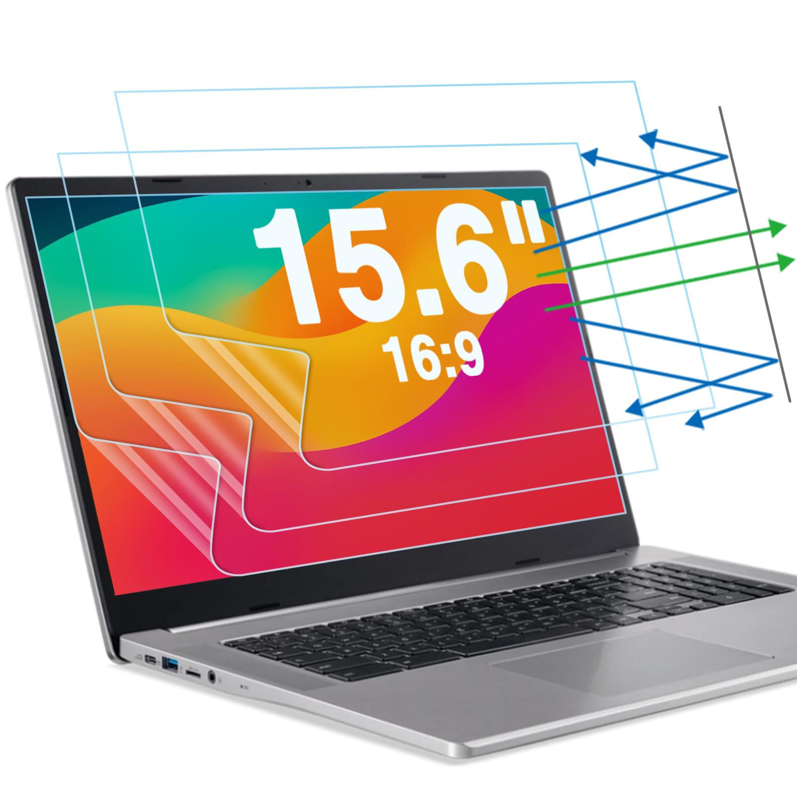 Amazon.com: F FORITO 3-Pack 15.6 Inch Laptop Screen Protector - Anti ...