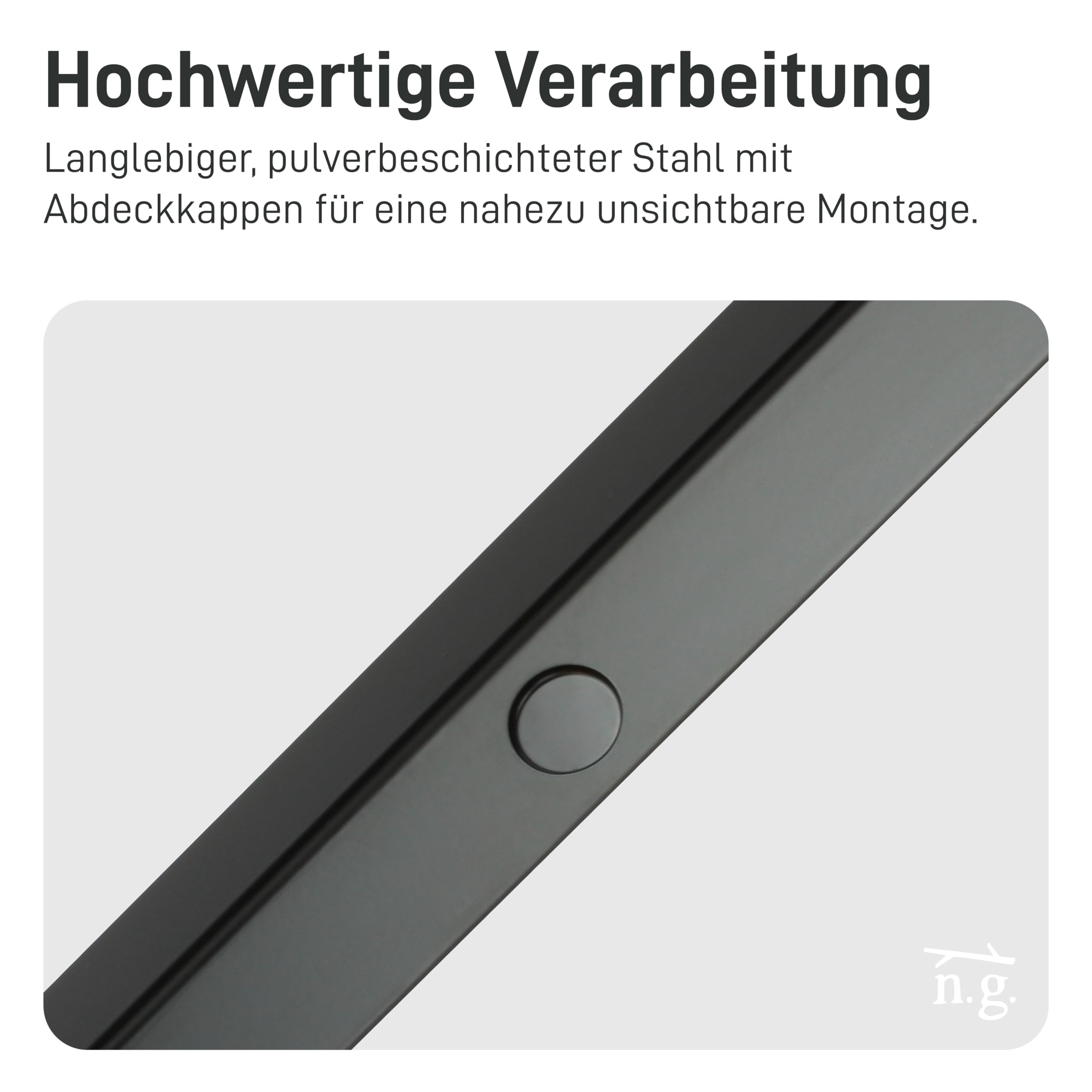 Natural Goods Berlin 2X Regalhalterung GRÜNAU - Wandregal aus Metall in Schwarz - Wand Regalträger für Hängeregale in Wohnzimmer, Küche, Bad und Abstellkammer