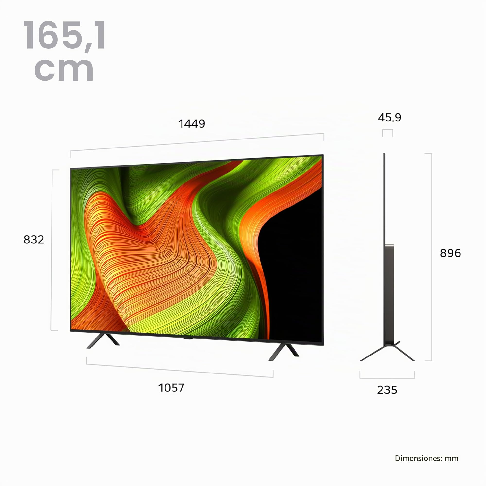 LG TV OLED OLED65B56LA 65? 4K UHD Dolby Atmos HDR Smart TV AI VRR G-Sync FreeSync