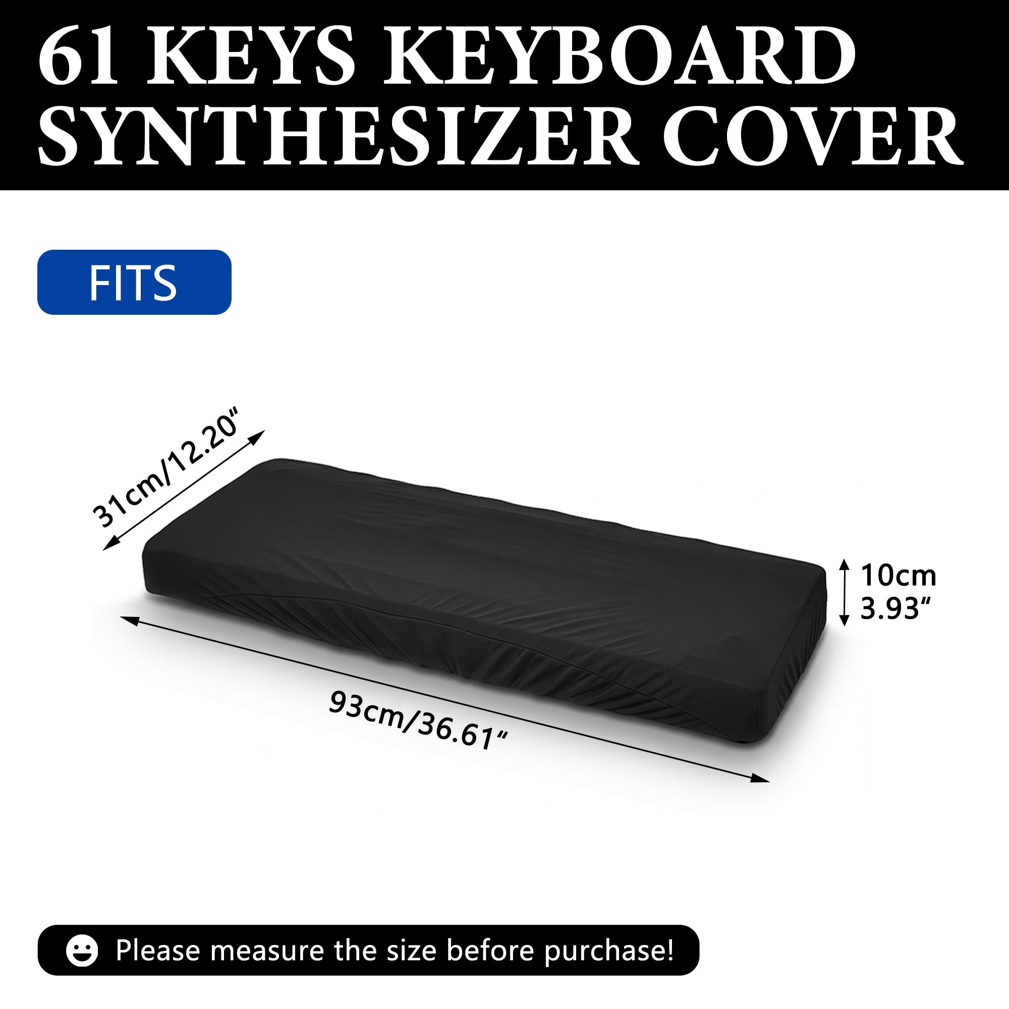 Musiin Pro Shield: Ultimate Stretch-fit Chinlon Keyboard Cover - Water & Dust Resistant, Compatible with Nord Electro 6D 61 keys Keyboard