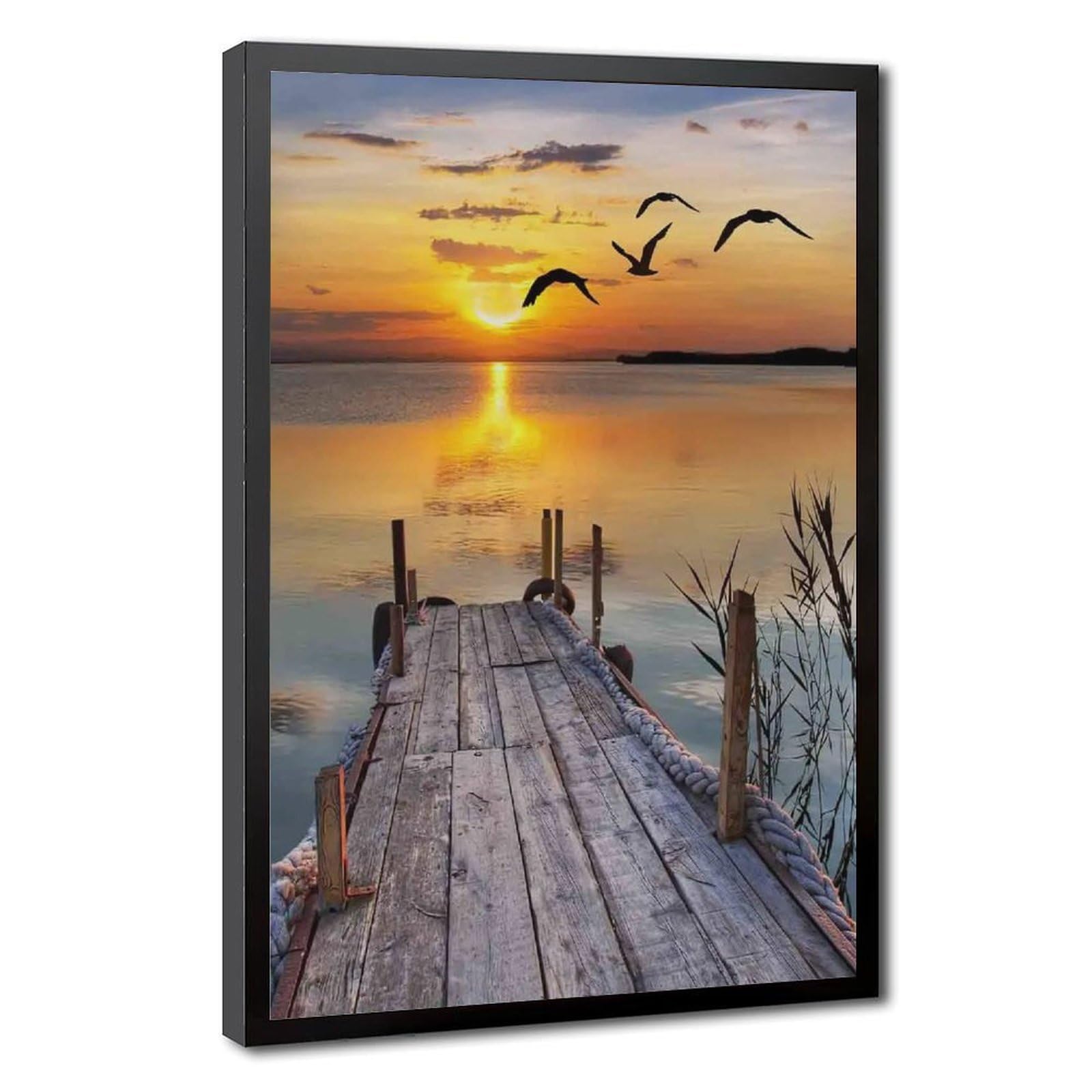 Bareronor Sunset And Sea View Posters Canvas Poster Bedroom Decor Landscape Office Room Decor Gift 24" L X 36" W
