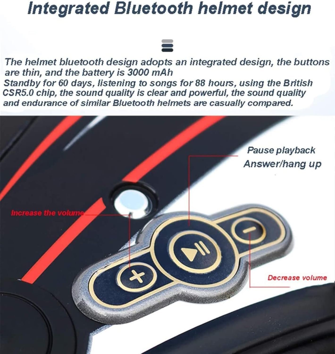 Casco Bluetooth integrato per adulti, casco jet scooter certificazione ECE, casco scooter, casco jet uomo e donna con doppia visiera F, M57-58CM
