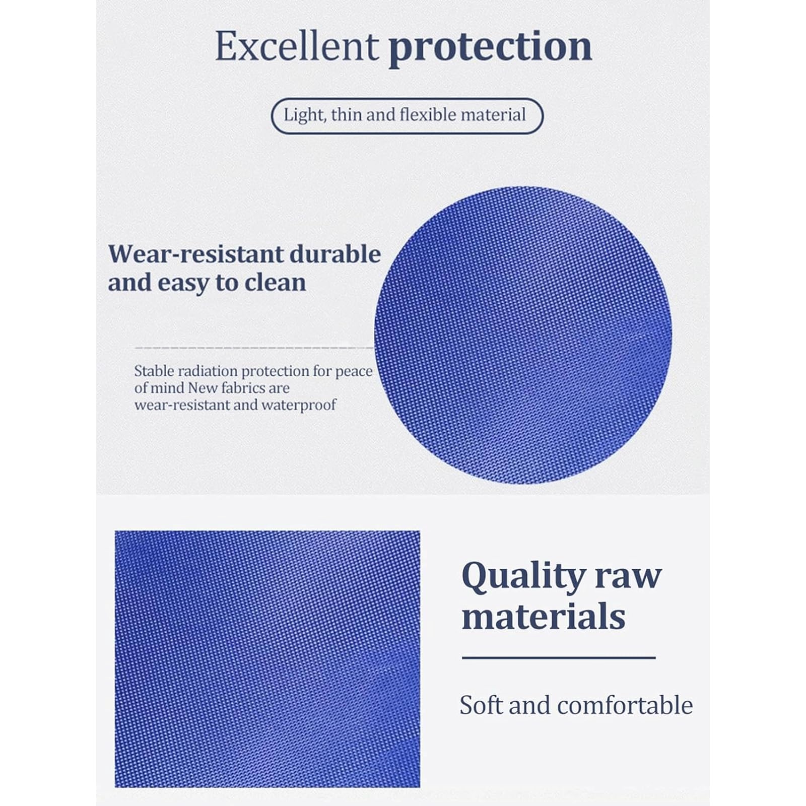 esmen Chaleco de Plomo Collar Equivalente a Plomo de 0,35/0,5 mmPb, diseño Autoadhesivo, Collar Envolvente de protección contra Rayos X, Collar Protector para Laboratorios hospitalarios