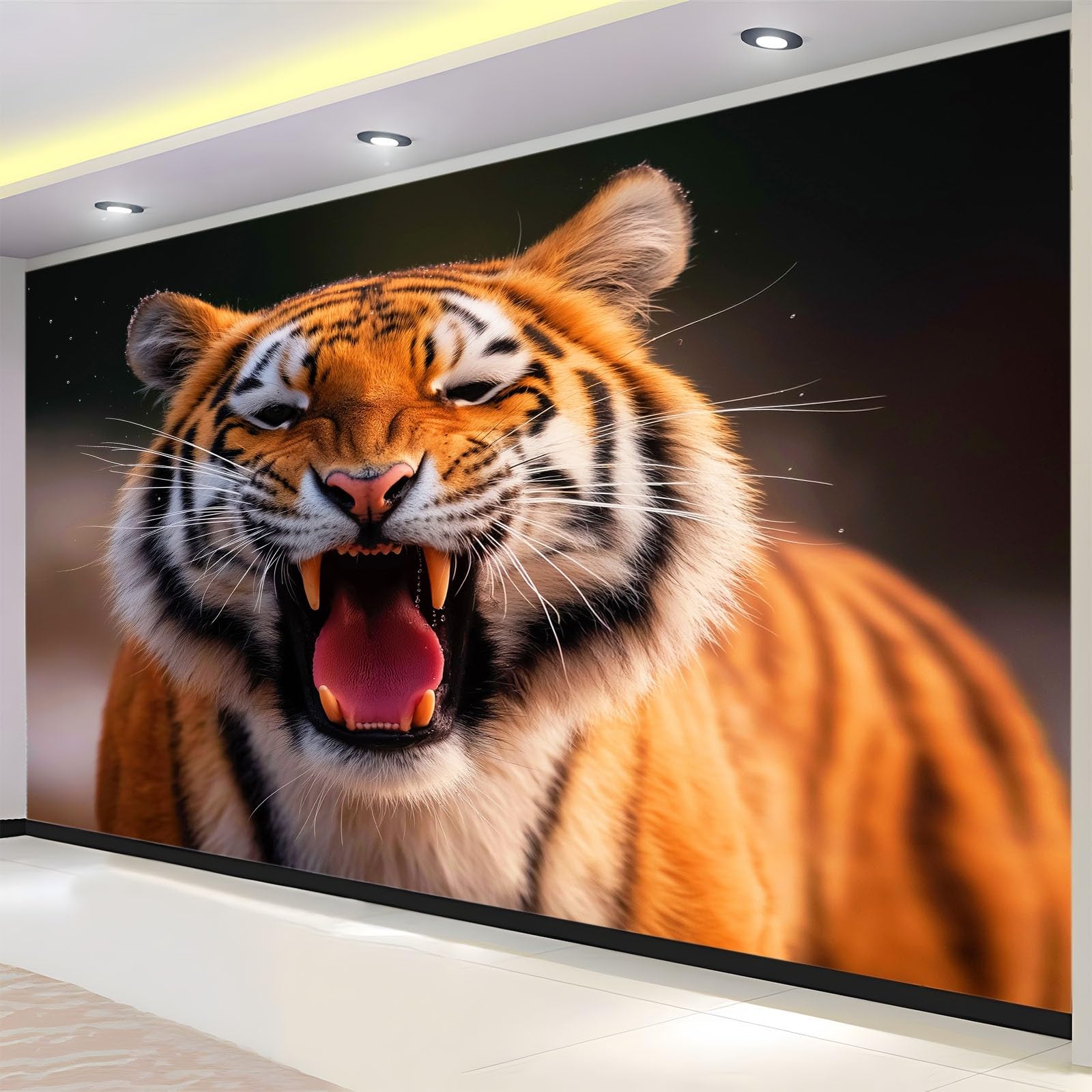 Mural Tapeta Zwierzę Tygrys 250x175 cm Sztuka Nowoczesna Fototapeta Ścienna, Włóknina Plakat Tapeta, Do Sypialni Salonu TV Tło Wystrój