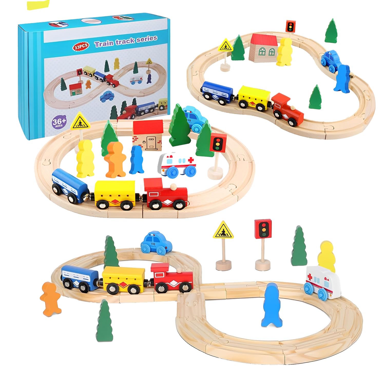 circuit train enfant en bois