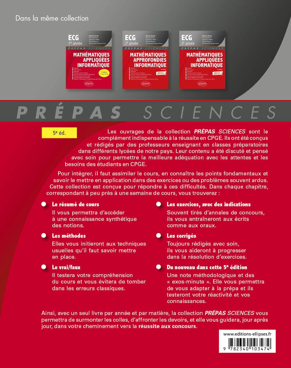 Mathématiques approfondies, informatique ECG 1re année
