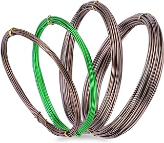 Wire Bonsai Tree， 4 Rolls 64Ft Aluminum Bonsai Training Wire Set for Indoor 1.0MM