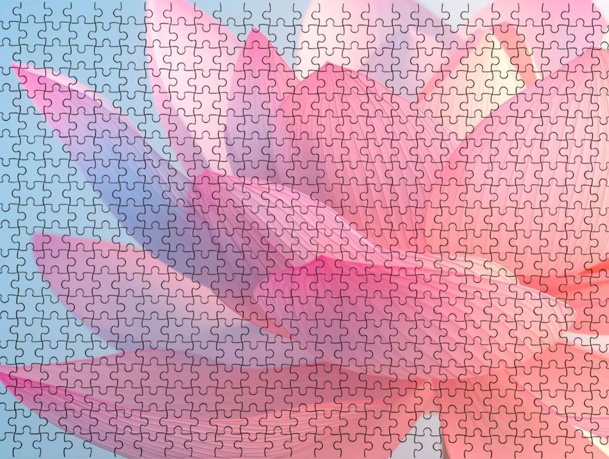R2KH-203 puzzle dla dorosłych, 1000 elementów, różowe liście, wyzwanie dla rodziny, gra zręcznościowa, prezent dla przyjaciół