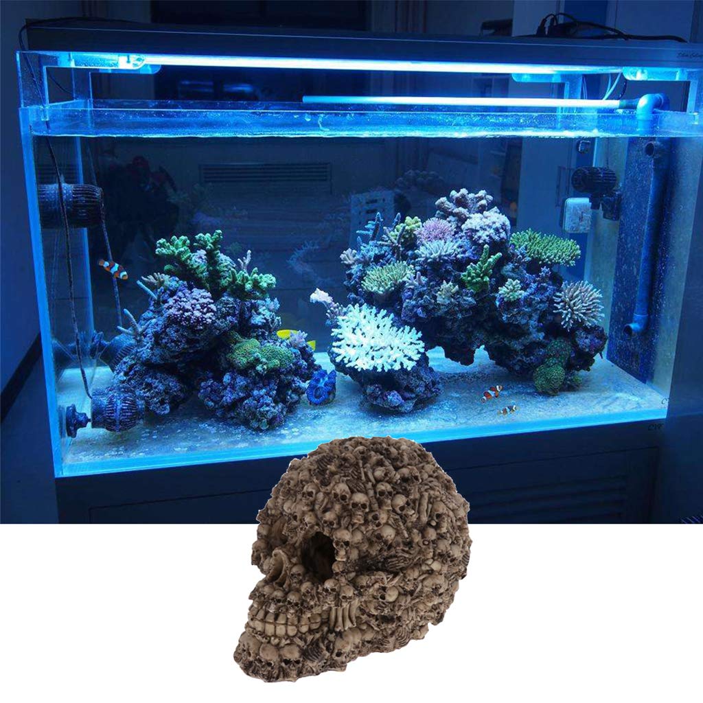 Perfk Ien Höhle Totenkopf Terrarium Aquarium Tank Dekoration, Typ 1