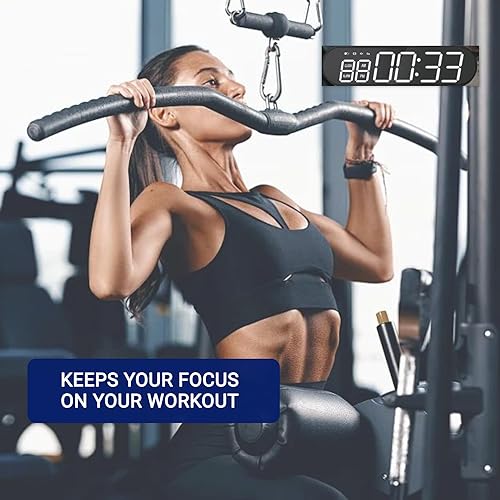 Miniatura 4 de Temporizador portátil de gimnasio, temporizador de entrenamiento de intervalos con cuenta regresivaarribacronómetroalarma, 1000 mAh USB reloj de